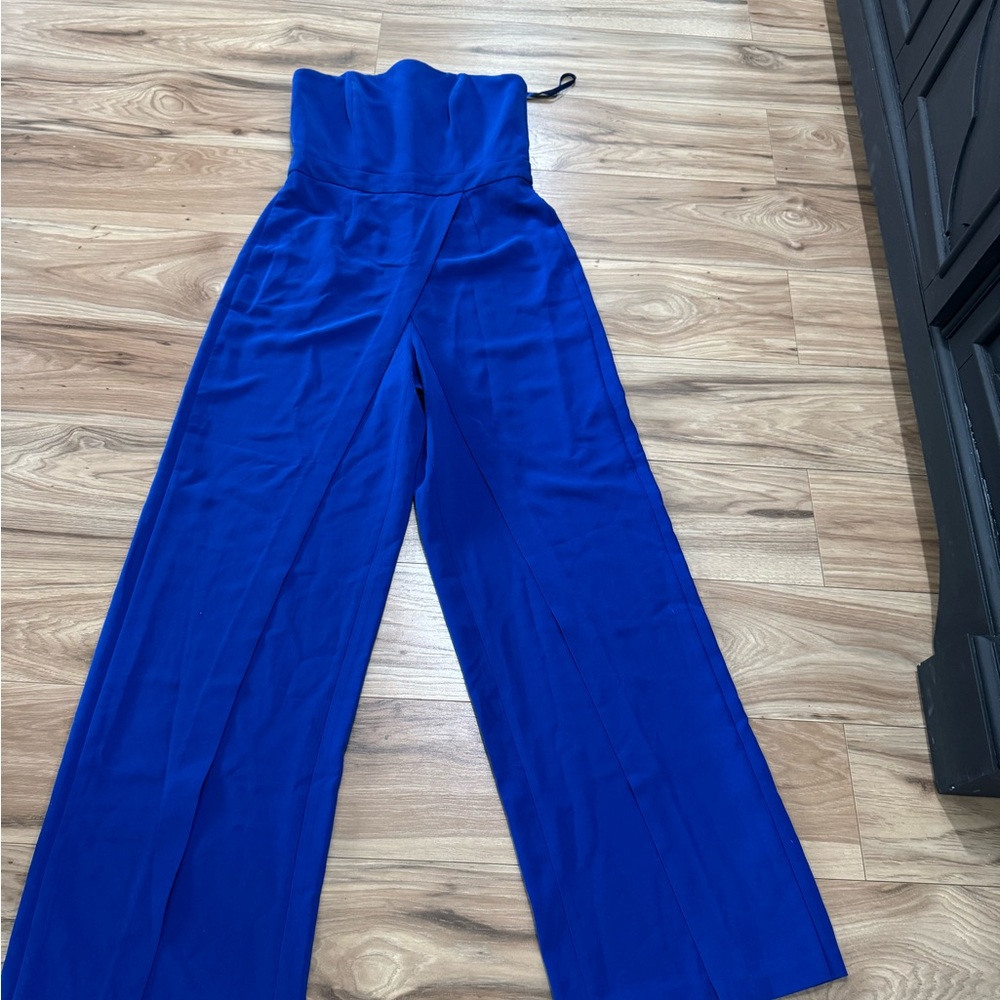 White House Black Market Blue Boot Cut Jumpsuit